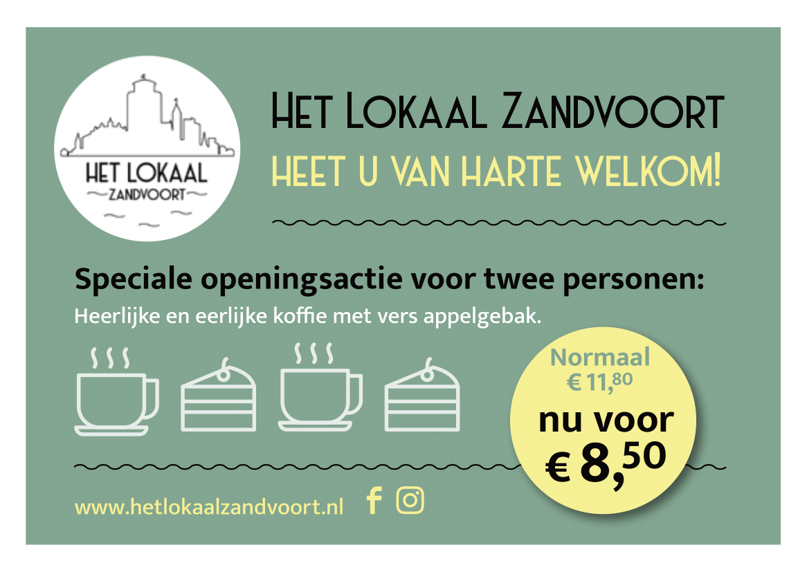 Aanbieding voor een kopje koffie